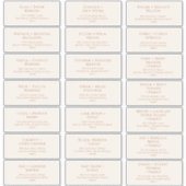 ボホ砂漠 |ベージュ結婚のゲスト住所 シール (正面)