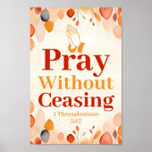 ボホ祈クリスチャンのウォールアートプリントを絶つことなく ポスター (正面)