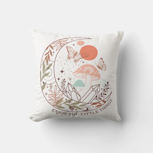 ボホ神秘的な月 クッション (正面)