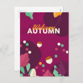 ボホ秋の季節と離れの シーズンポストカード (正面/裏面)