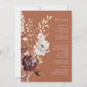 ボホ秋の山花オールインワン結婚ズ 招待状 (裏面)