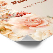 ボホ秋の庭はオレンジ色のベージュ色の錆が好み ポスター (角)