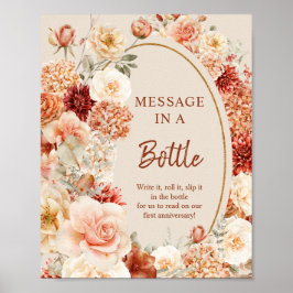 ボホ秋の庭はオレンジ色のベージュ色の錆をスパイス ポスター