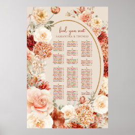 ボホ秋の庭はオレンジ色の錆をアルファベット順にスパイス ポスター