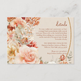 ボホ秋の庭スパイスオレンジ赤面詳細 エンクロージャーカード