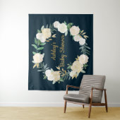 ボホ秋の結婚式金ゴールドホワイトベビーシャワー タペストリー (インサイチュ)