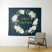 ボホ秋の結婚式金ゴールドホワイトベビーシャワー タペストリー (インサイチュ(横))