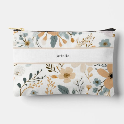 ボホ秋の葉がパーソライズ アクセサリーポーチ (正面)