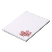 ボホ秋の葉のカラフル水彩紫 ノートパッド (回転)