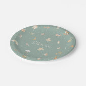 ボホ秋の赤ちゃんシャワーパーソナライズされた ペーパープレート (アングル)