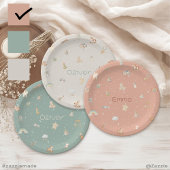 ボホ秋の赤ちゃんシャワーパーソナライズされた ペーパープレート