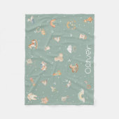 ボホ秋の赤ちゃんシャワー フリースブランケット (正面)