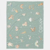 ボホ秋の赤ちゃんシャワー フリースブランケット (正面)