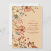 ボホ秋の野結婚花 招待状 (正面)