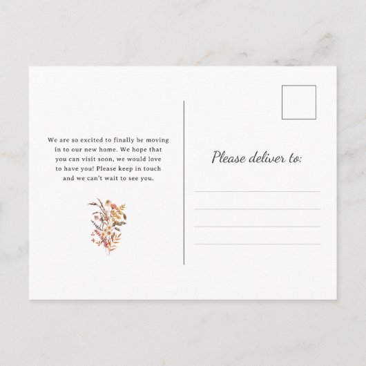 ボホ秋の野草 |お知らせ 案内ポストカード (裏面)