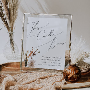 ボホ秋の野草  このキャンドルバーンズの看板 ポスター