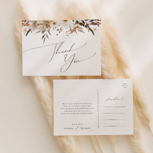 ボホ秋の野草 |さん結婚ありがとう ポストカード