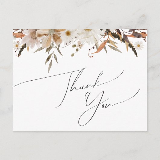 ボホ秋の野草 |さん結婚ありがとう ポストカード (正面)