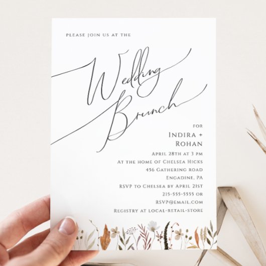 ボホ秋の野草 |のブ結婚ランチ 招待状