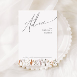 ボホ秋の野草  の結婚アドバイスカード アドバイスカード