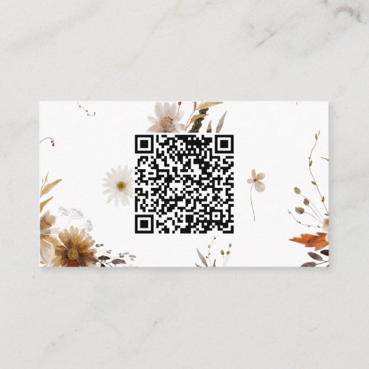 ボホ秋の野草 |の結婚Webサイト エンクロージャーカード (裏面)