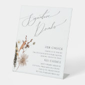 ボホ秋の野草 |シグネチャードリンク 台座サイン (正面)