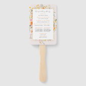 ボホ秋の野草 | フローラ結婚式 プログラム ハンドファン (裏面)