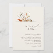 ボホ秋の野草 |ベージュ結婚ズ 招待状 (正面)