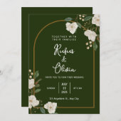 ボホ秋の野草 |ボタニカル結婚のインビタット 招待状 (正面/裏面)