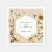 ボホ秋の野草 |ボタニカル結婚ズ スタンダードカクテルナプキン (正面)