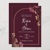 ボホ秋の野草 |ボタニカル結婚ズ 招待状 (正面/裏面)