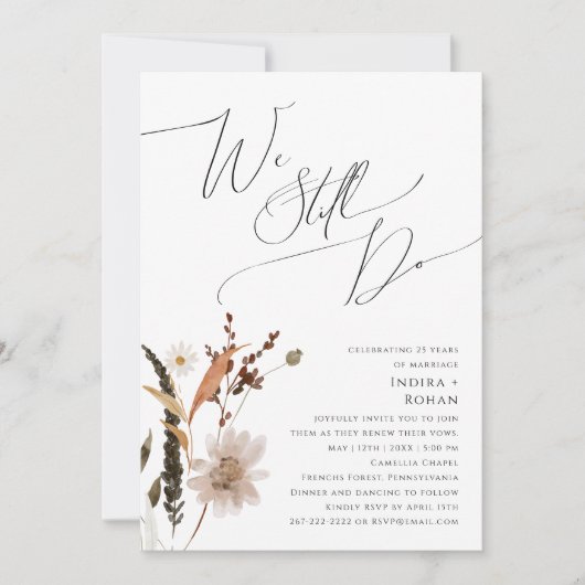 ボホ秋の野草 |我々はまだ誓いを更新する 招待状 (正面)