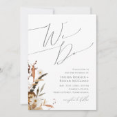 ボホ秋の野草 |我々は行結婚う 招待状 (正面)