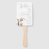 ボホ秋の野草 |結婚式 プログラム ハンドファン (正面)