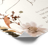 ボホ秋の野草 | Beigeこのロウソクが燃える ポスター (角)