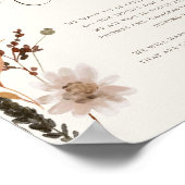 ボホ秋の野草 | Beigeプラグ抜き式 ポスター (角)