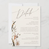 ボホ秋の野草 | Beige All 結婚 In One's 招待状 (裏面)