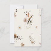 ボホ秋の野草 | Beige QRコードRSVPカード 出欠カード (裏面)