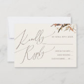 ボホ秋の野草 | Beige RSVPカード (正面)