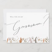 ボホ秋の野草 | Groomsman Proposal Card 招待状 (正面)