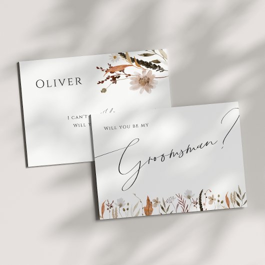 ボホ秋の野草 | Groomsman Proposal Card 招待状