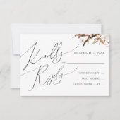 ボホ秋の野草 | RSVPカード (正面)