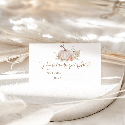 ボホ秋はカボチャの数を推測 エンクロージャーカード