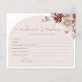 ボホ秋アドバイスとウィッシュブライダルシャワーカード (正面)