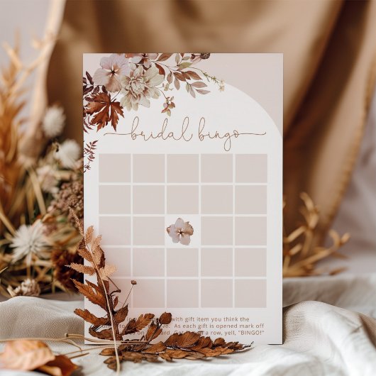 ボホ秋アーチブライダルシャワービンゴゲーム