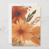 ボホ秋インラブオータムオレンジブライダルシャワー 招待状 (裏面)