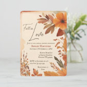 ボホ秋インラブオータムオレンジブライダルシャワー 招待状 (スタンド正面)