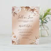 ボホ秋インラブカッパーニュートラルブライダルシャワー 招待状 (スタンド正面)