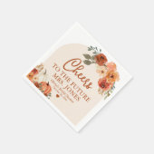 ボホ秋インラブカボチャ未来ミセスブライダルシャワー スタンダードカクテルナプキン (角)