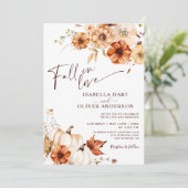 ボホ秋インラブクリームカボチャ結婚式招待状 招待状 (スタンド正面)